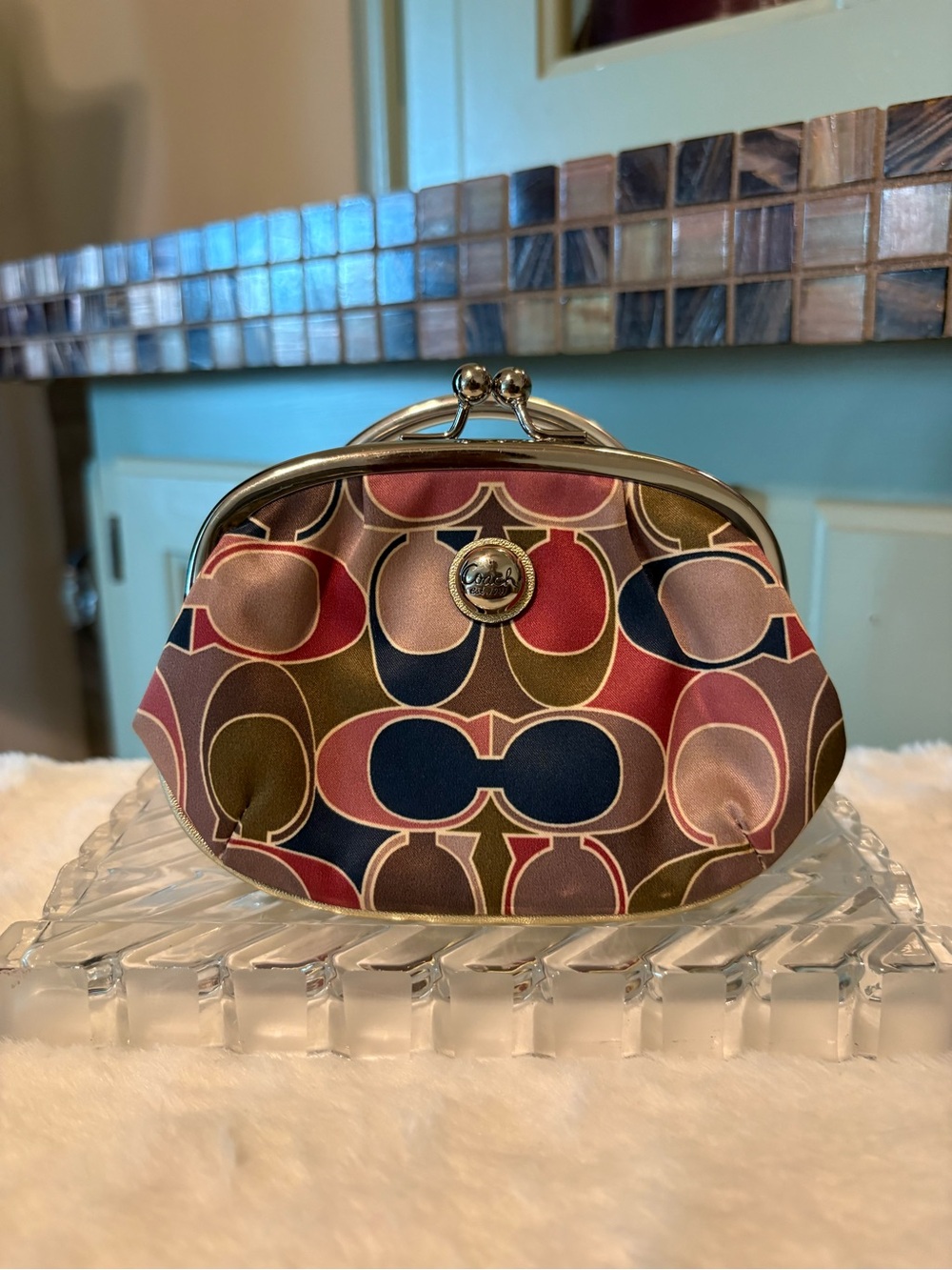 Coach Multicolor Signature Coin Purse